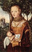 CRANACH, Lucas the Elder Young Mother with Child dfhd China oil painting reproduction